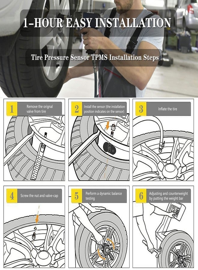 AdvanEX مستشعر ضغط الإطارات AdvanEX، بتردد 315 ميجاهرتز، متوافق مع نظام مراقبة ضغط الإطارات TPMS، مناسب لسيارات تويوتا وسيون ولكزس، ويحل محل الأرقام الأصلية 42607-33021 وPMV-107J و42607-06011 - Image 5